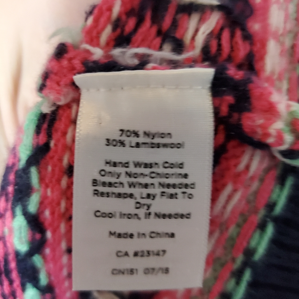 Talbots Fairisle Style Cardigan Size Medium - Picture 3 of 5